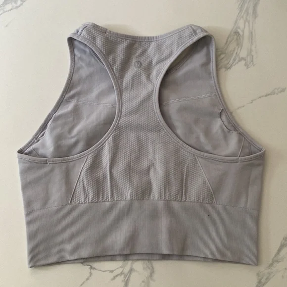 Lululemon Train Racerback Tank Grey/Mauve - Picture 2 of 5